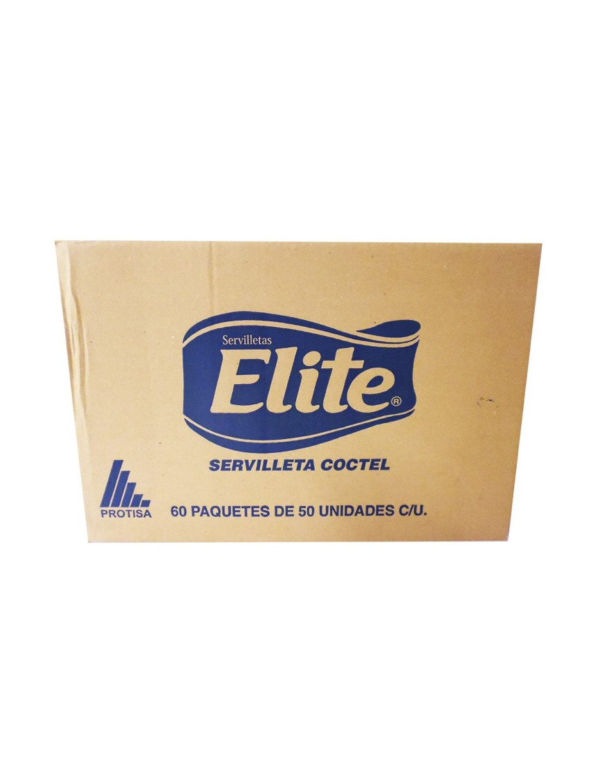 SERVILLETA ELITE COCKTAIL PREMIUM X 50 UN 24CM X 24CM) CAJA X 60