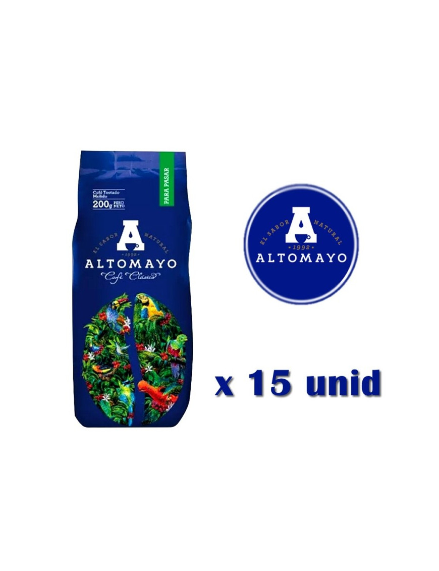 ALTOMAYO CAFE CLASICO TOSTADO MOLIDO (PARA PASAR)  X 200 GR. X 15 UN.