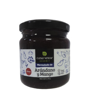 CASA VERDE MERMELADA ARANDANO Y MANGO FC. X 210 GR.