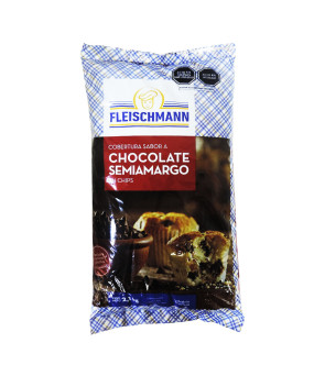 FLEISCHMANN COBERTURA CHOCOLATE SEMIAMARGO GOTAS/CHIPS X 2.1 KG