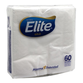 SERVILLETA ELITE DE MESA GOLD X 60 UN (33CM X 33CM)