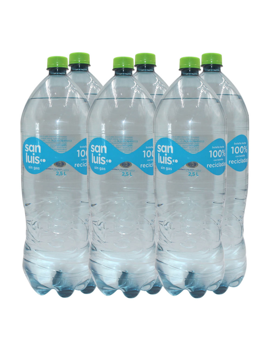 SAN LUIS AGUA MINERAL X 2.5 LT. SIN GAS X 6 UN.