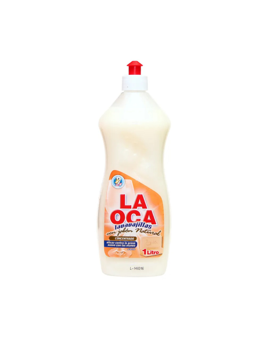 LA OCA LAVAVAJILLA X 1 LT. JABON NATURAL (HIPOALERGENICO)