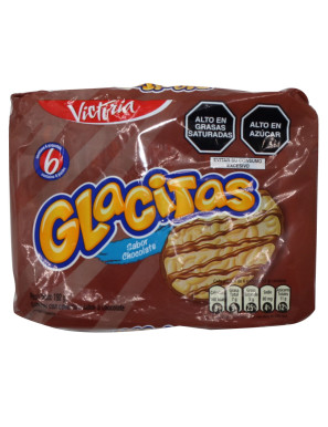 GLACITAS GALLETAS X 192 GR. SIX PACK CHOCOLATE