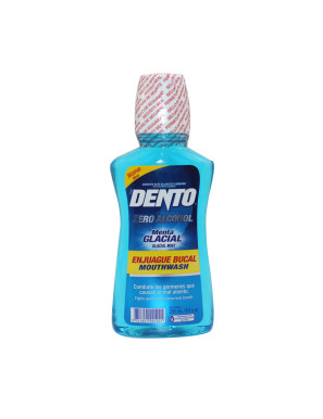 DENTO ENJUAGUE BUCAL ZERO ALCOHOL X 250 ML MENTA GLACIAL
