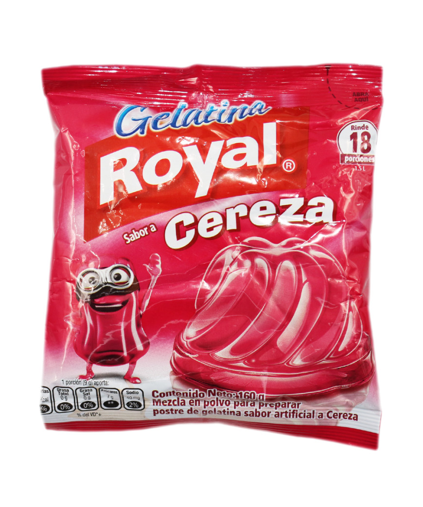 ROYAL GELATINA X 160 GR. CEREZA