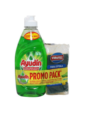 AYUDIN LAVAVAJILLA LIQUIDO X 280 ML. LIMON Y SABILA