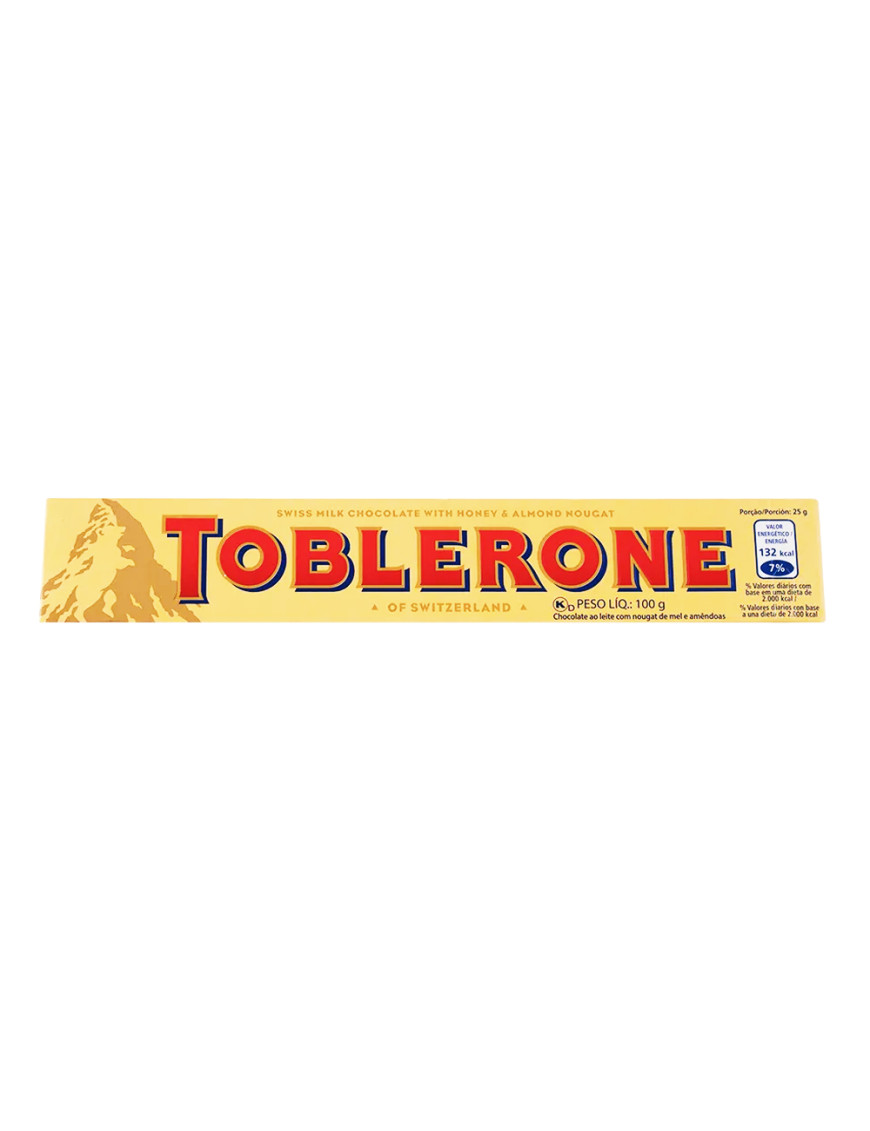 TOBLERONE CHOCOLATE DE LECHE BARRA X 100 GR