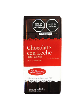 LA IBERICA TABLETA CHOCOLATE CON LECHE X 100 GR.