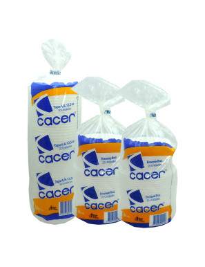 TAPER CON TAPA # 8 ONZAS X 50 UN BLANCO