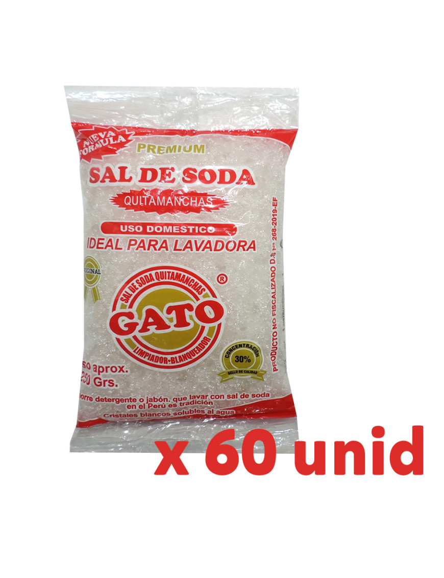 SAL DE SODA GATO BOLSA X 250 GR X 60 UN