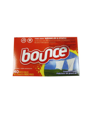 BOUNCE SUAVIZANTE DE TELA PARA SECADORAS X 40 UN