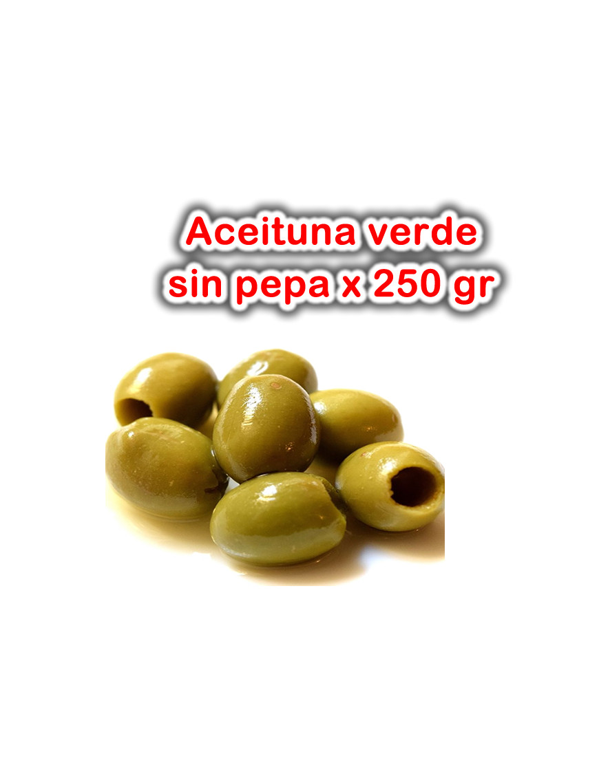 ACEITUNAS VERDE SIN PEPA X 250 GR (EXO-IGV)