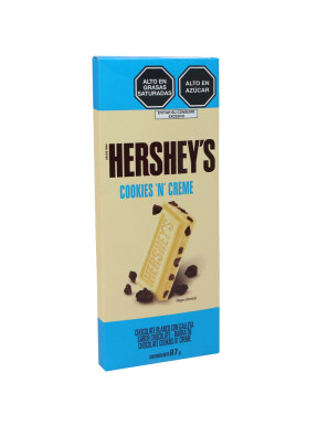 HERSHEY'S CHOCOLATES TABLETA X 87 GR. COOCKIES CREAM