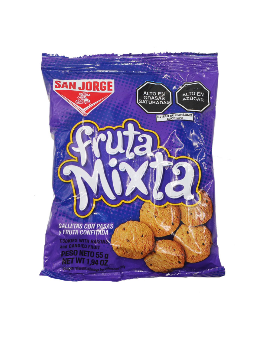 SAN JORGE GALLETAS FRUTA MIXTA X 55 GR