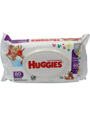 HUGGIES TOALLITAS HUMEDAS X 80 UN. MANITOS Y CARITA
