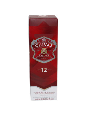 WHISKY CHIVAS REGAL 12 AÑOS CAJA X 700 ML.