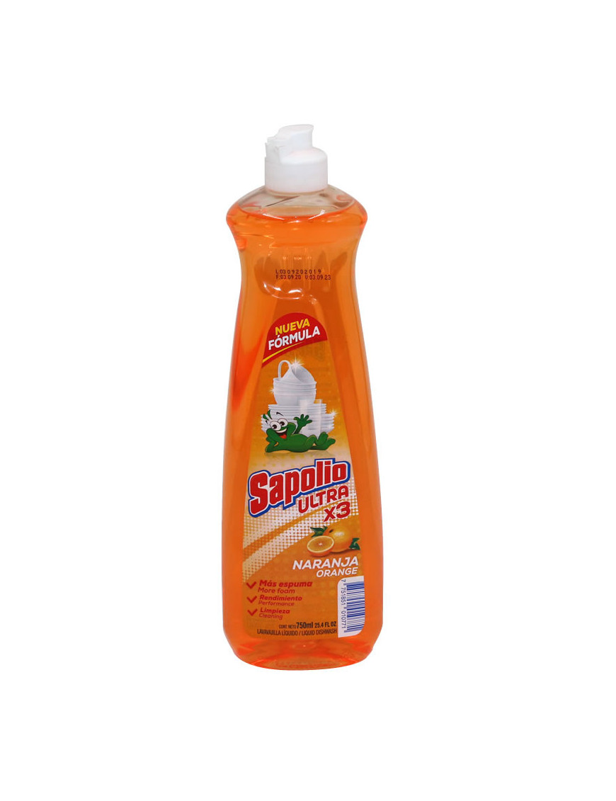 SAPOLIO LAVAVAJILLA FC. X 750 ML. NARANJA