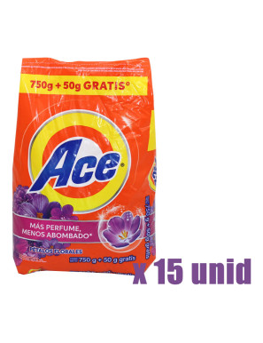 ACE DETERGENTE X 750 GR LIMPIEZA AROMA FLORAL X 15 UN