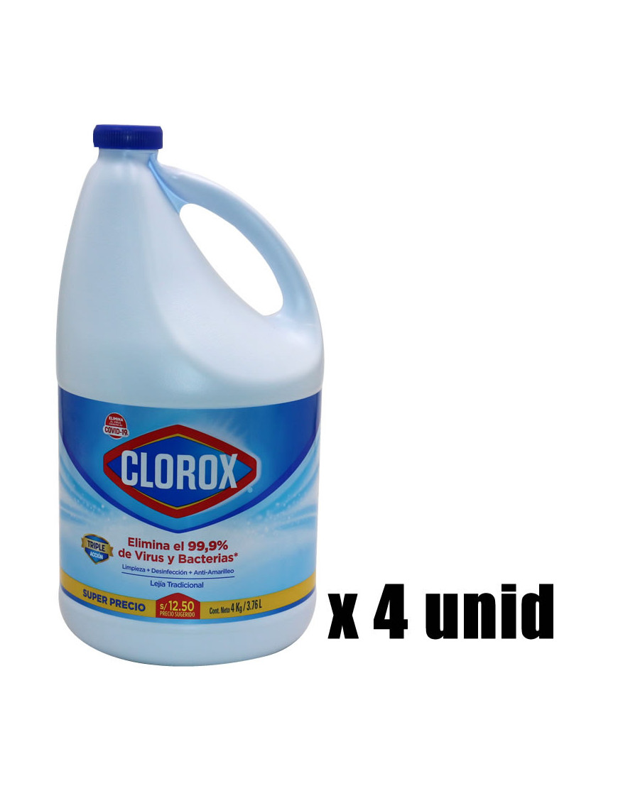 CLOROX LEJIA TRADICIONAL GALON X 3.8 LT. X 3 UN.