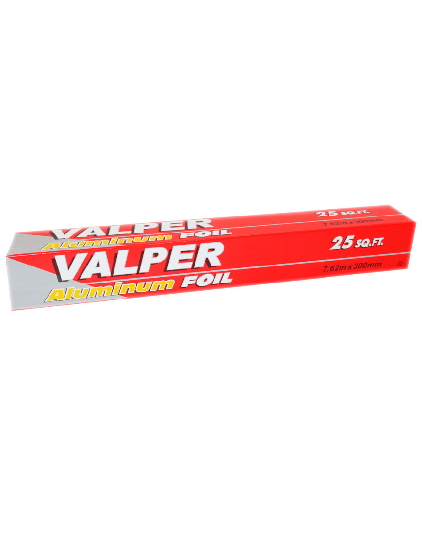 VALPER PAPEL ALUMINIO FOIL  X 25 SQ (7.62 MT X 300 MM)