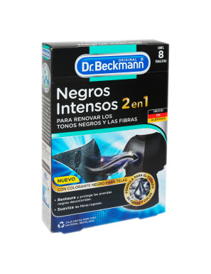 DR. BECKMANN TOALLITAS NEGROS INTENSOS X 8 UN.