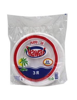 PLATOS DESCARTABLES PLASTICO N 18 X 25 UN