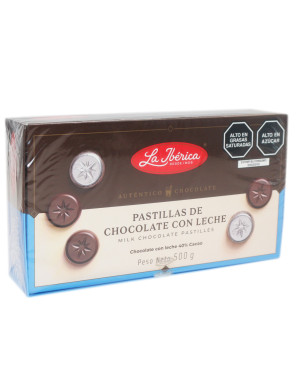 LA IBERICA PASTILLAS CHOCOLATE CON LECHE  X 500 GR