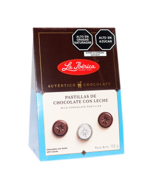 LA IBERICA PASTILLAS CHOCOLATE CON LECHE X 150 GR.