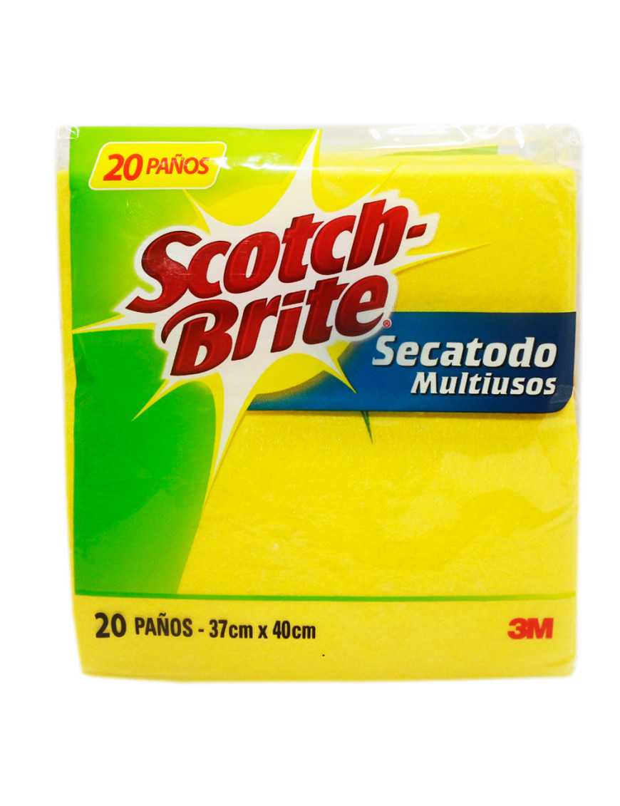 PAÑOS SCOTCH BRITE SECATODO X. 20 UN (37 CM x 40 CM)