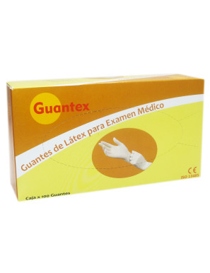 GUANTEX GUANTES  LATEX X 100 UN T/SMALL