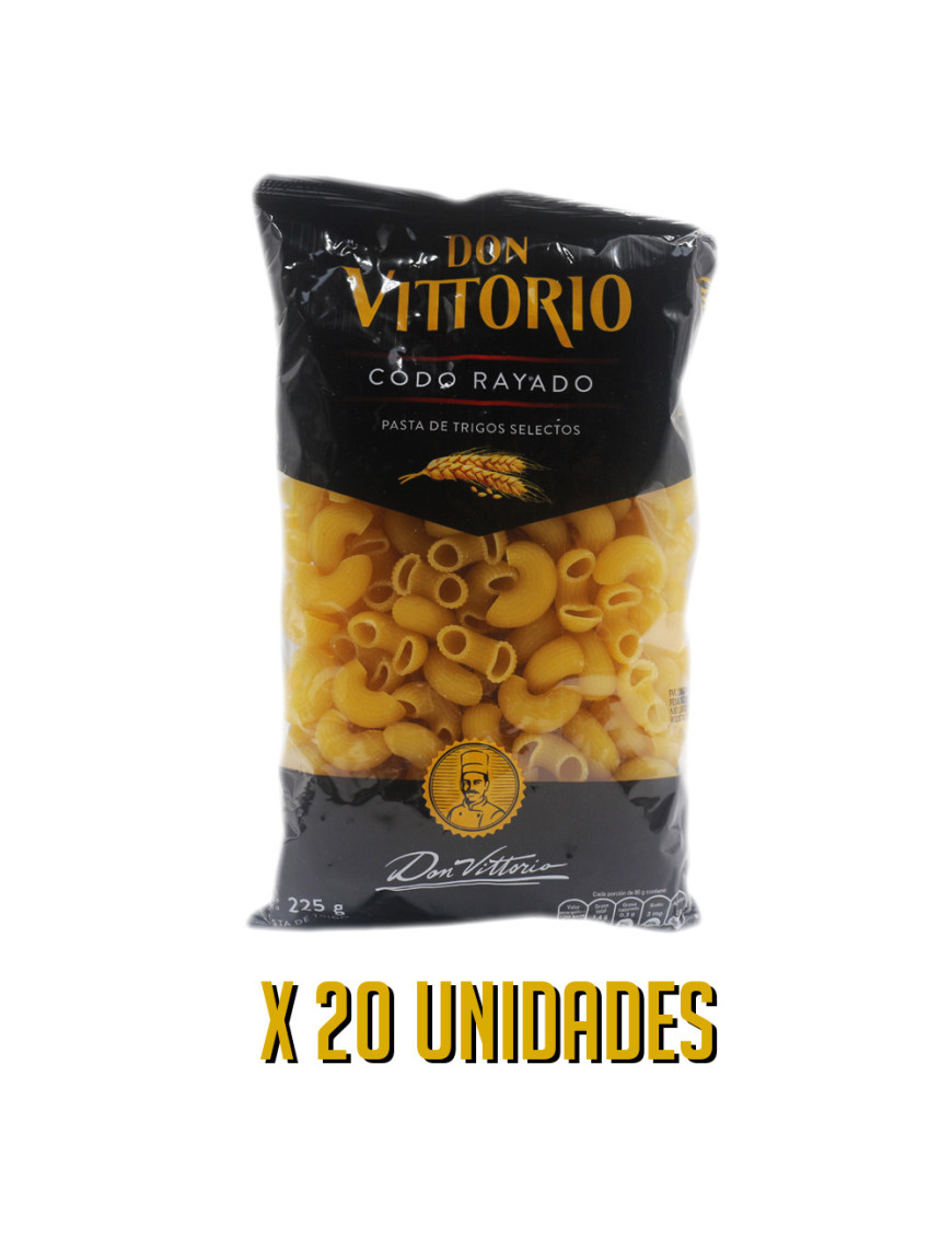 DON VITTORIO FIDEO SOPA X 250 GR. CODO RAYADO X 20 UN