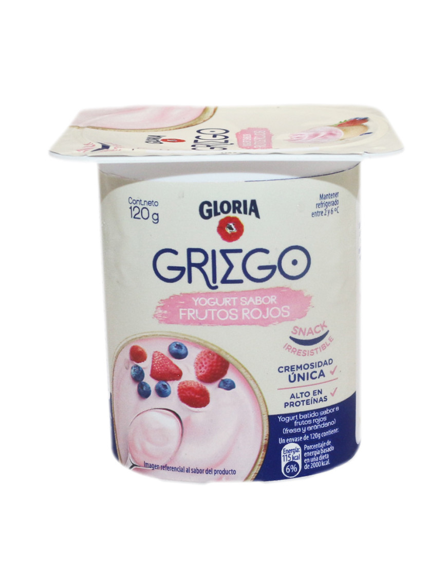 GLORIA YOGURT GRIEGO X 120 GR. FRUTOS ROJOS