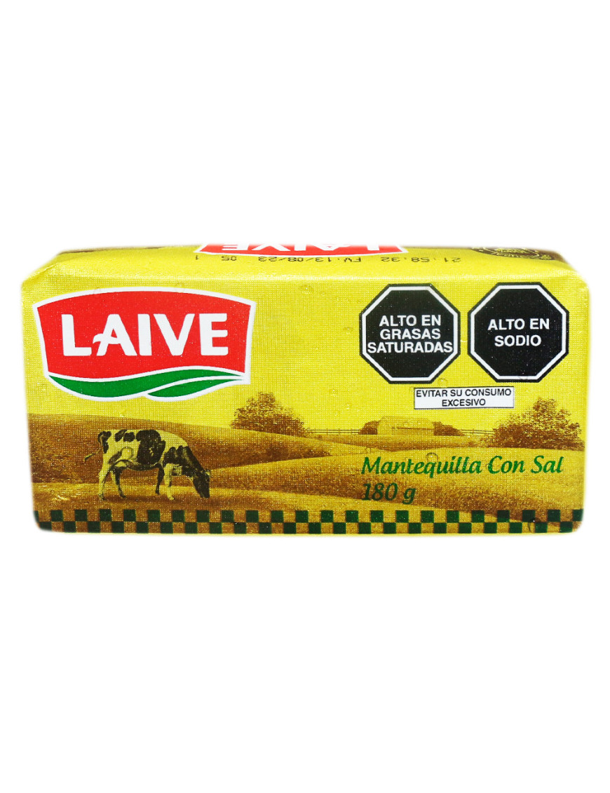 LAIVE MANTEQUILLA BARRA X 180 GR. CON SAL