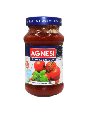 AGNESI SALSA DE TOMATE Y ALBAHACA X 400 GR BASILICO