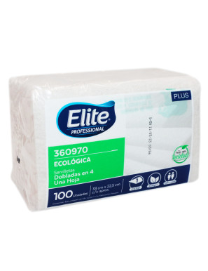 ELITE SERVILLETAS ECO NATURAL (33 X 22.5) X 100 UN. (361704)