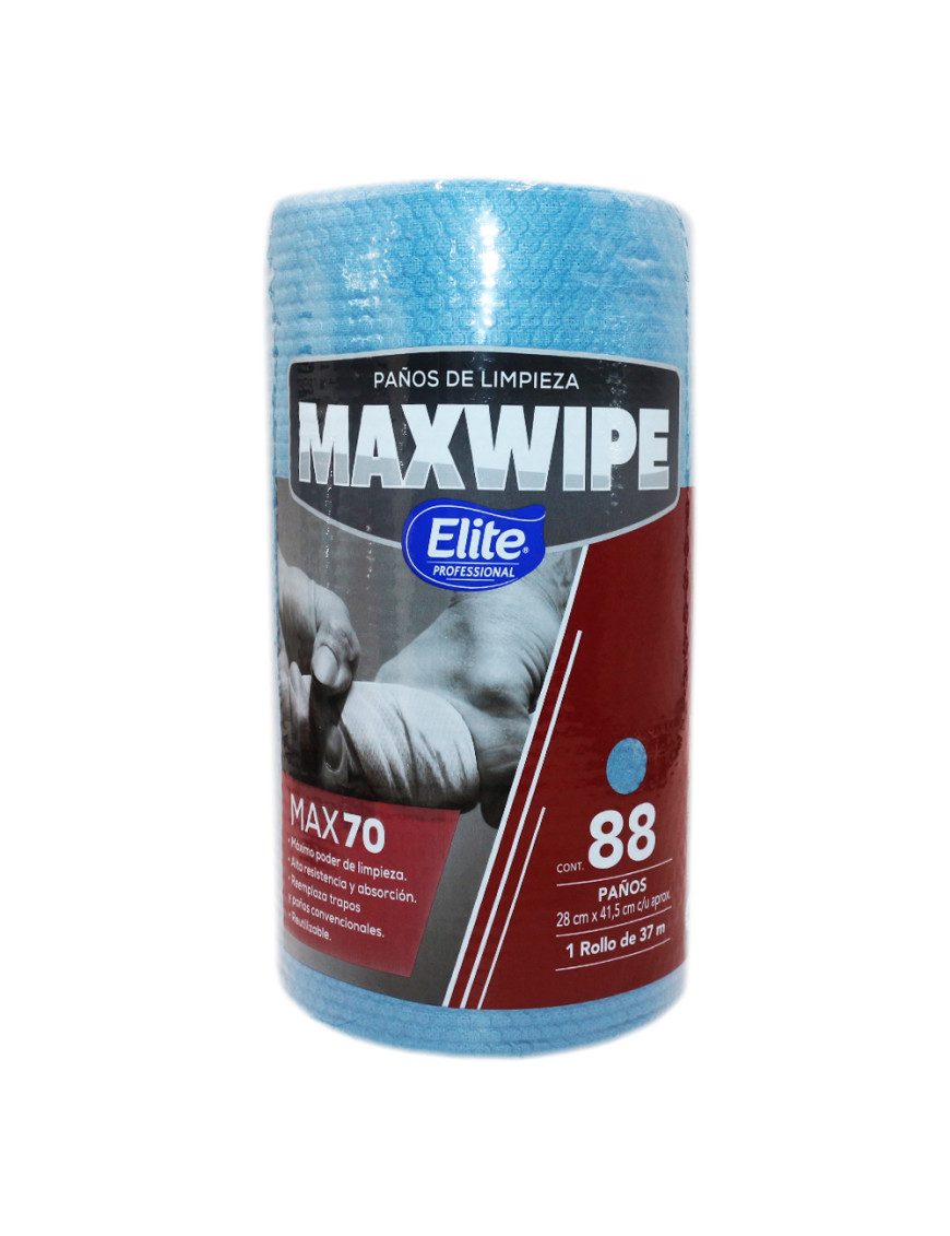 ELITE PAÑOS DE LIMPIEZA MAXWIPE MAX 70  X 88 PAÑOS (AZUL)