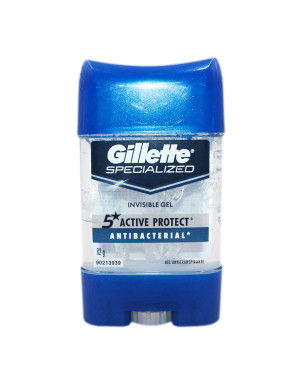 GILLETTE DESODORANTE GEL SPECIALIZED X 82 GR. ANTIBACTERIAL