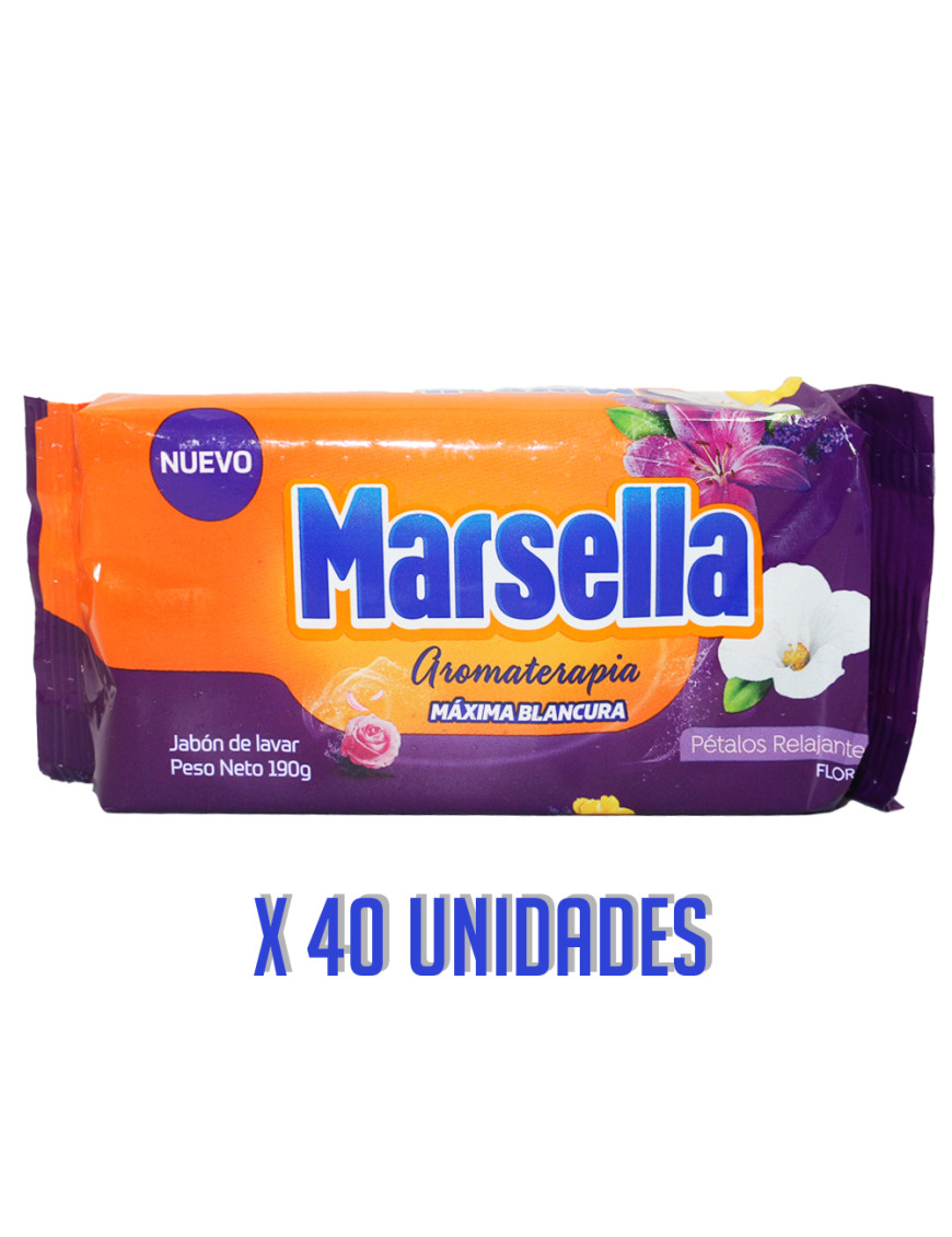 MARSELLA JABON X 190 GR MAXIMA BLANCURA FLORAL X 40 UN
