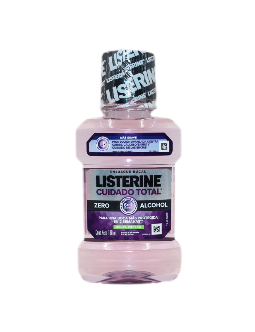 LISTERINE X 180 ML. CUIDADO TOTAL SIN ALCOHOL