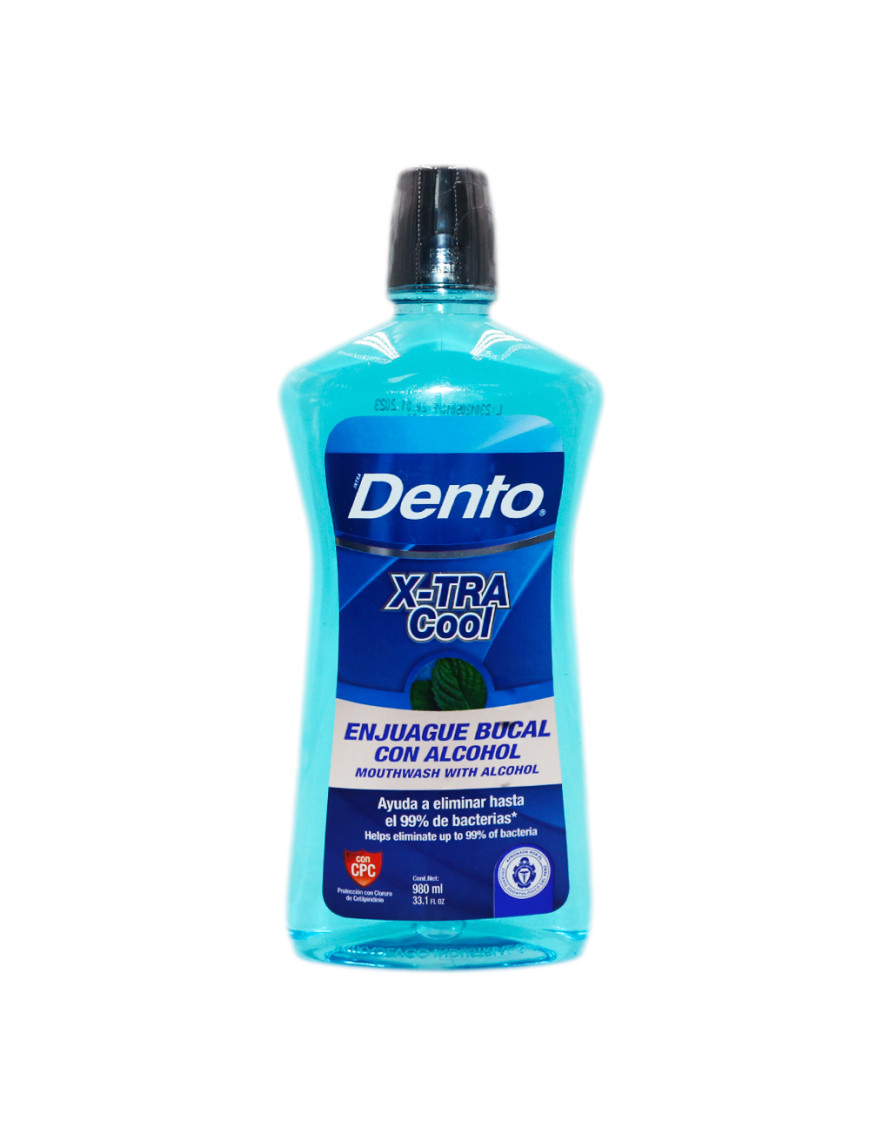 DENTO ENJUAGUE BUCAL X 980 ML X-TRA COOL