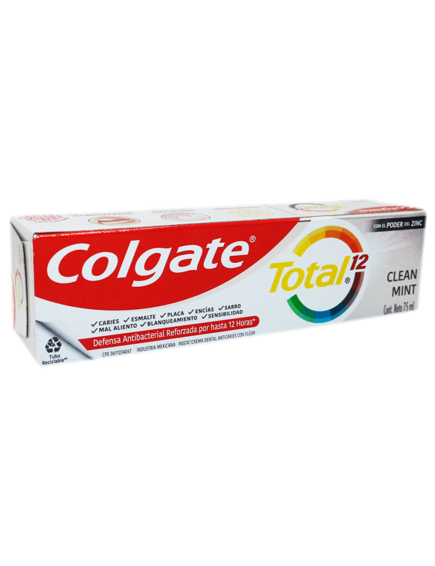COLGATE CREMA DENTAL X 75 ML. TOTAL 12 CLEAN MINT