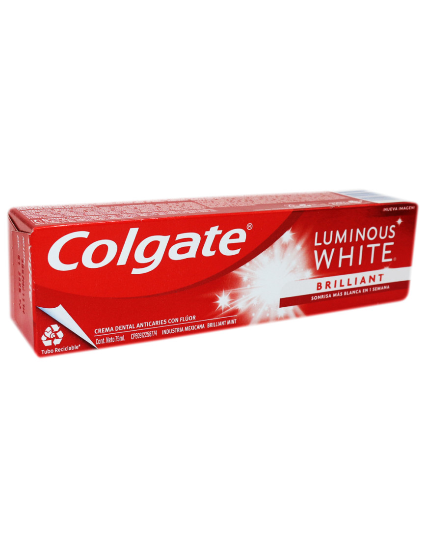 COLGATE CREMA DENTAL X 75 ML. LUMINOUS WHITE