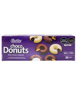 COSTA GALLETAS CHOCODONUTS CAJA X 204 GR