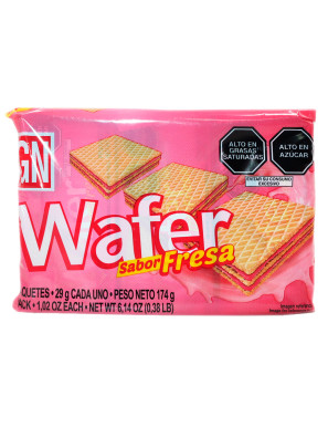 GN WAFER X 174 GR. SIX PACK FRESA