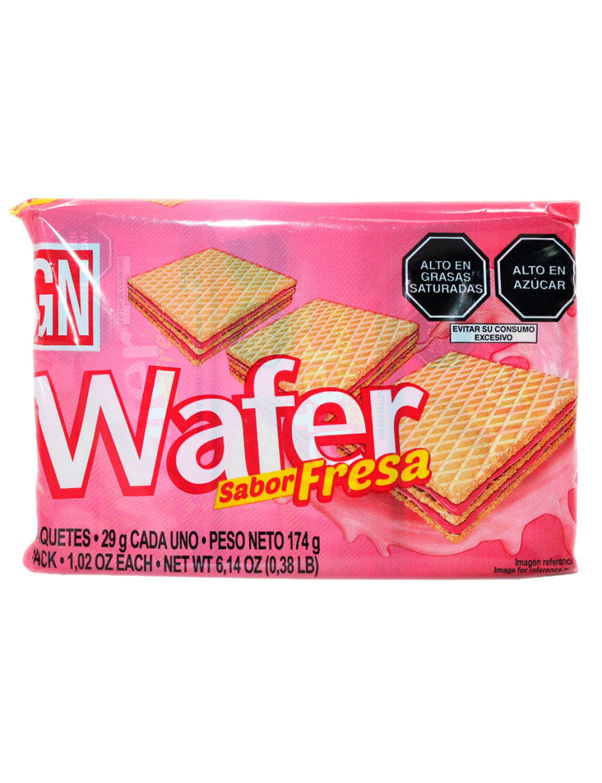 GN WAFER X 174 GR. SIX PACK FRESA