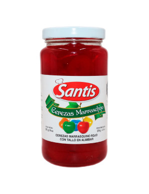 SANTIS MARRASCHINOS FC X 283 GR ( 10 OZ )  ROJO CON TALLO