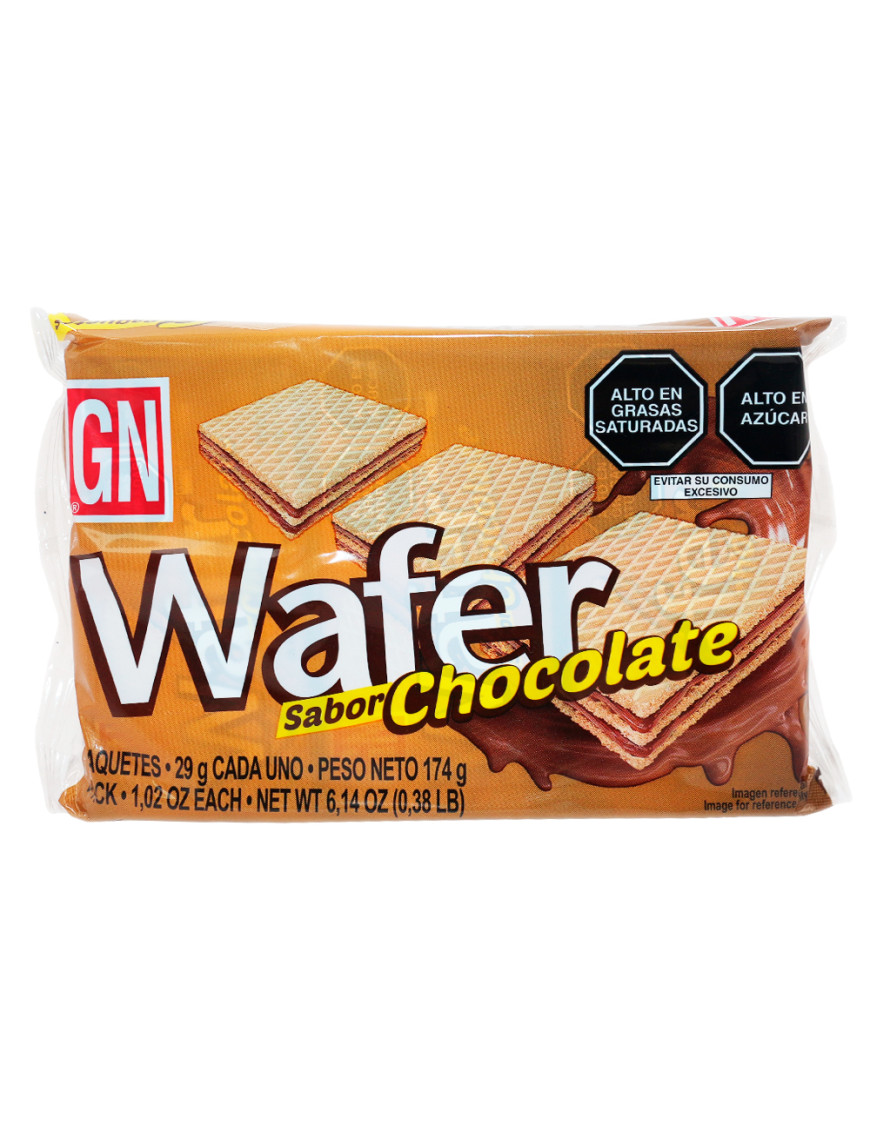 GN WAFER X 174 GR. SIX PACK CHOCOLATE