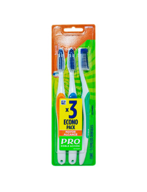 ORAL B CEPILLO DENTAL PRO DOBLE ACCION PACK X 3 UN. (MEDIANO)