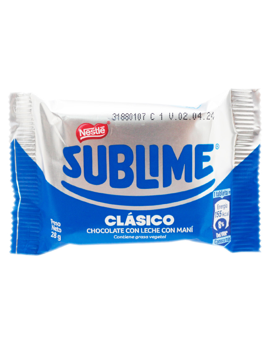 SUBLIME CHOCOLATE CLASICO X 26 GR